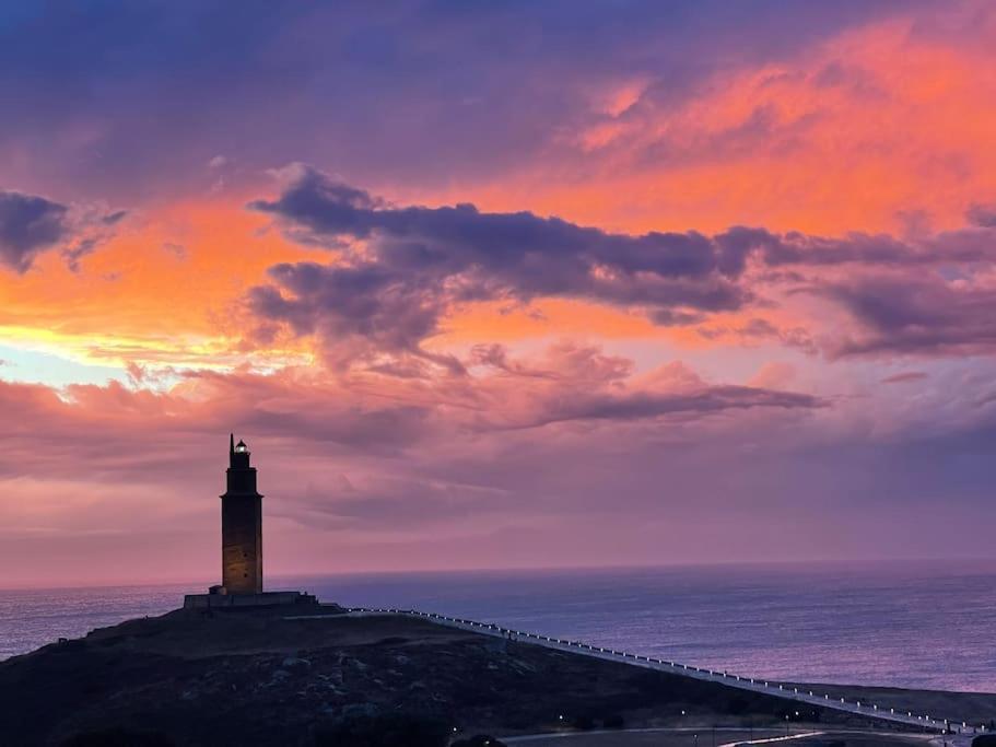 Atico Con Terraza Y Vistas Al Mar. Daire A Coruña Dış mekan fotoğraf